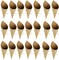 50PCS Kraft Paper Confetti Cones Brown Wedding Confetti Cones Vintage Kraft Paper Petal Cones with Hemp Ropes Tape (50)
